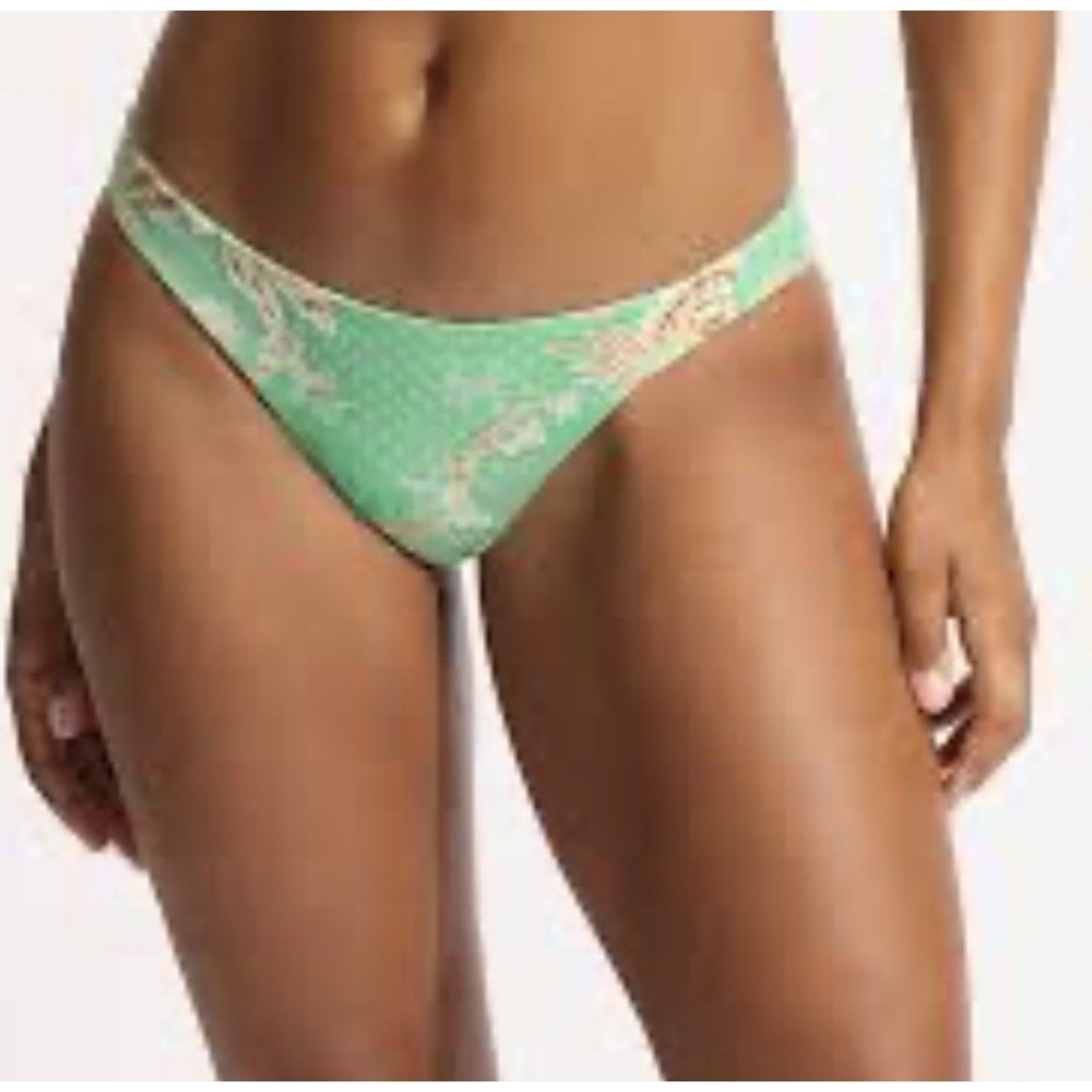Seafolly Australia Women Sze 8 Eden Floral Reversible Hipster Bikini Bottom Mint